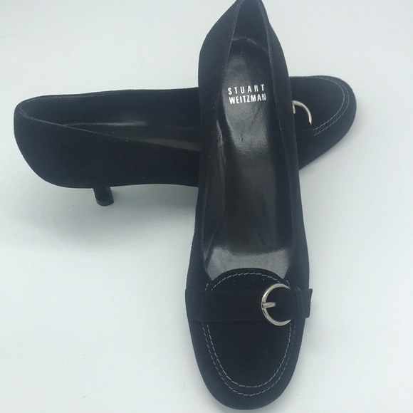 Stewart Weitzman a kitten Heels Suede Size 7 1/2 M - Picture 1 of 12